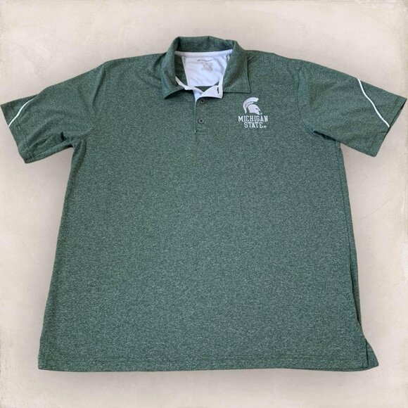 Michigan State Spartans Champion Polo Golf Shirt Men’s Size XL Green MSU - Picture 1 of 6